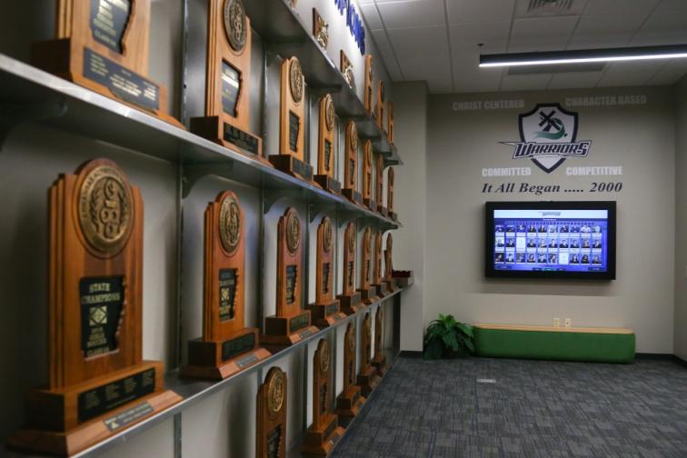 high school trophy case